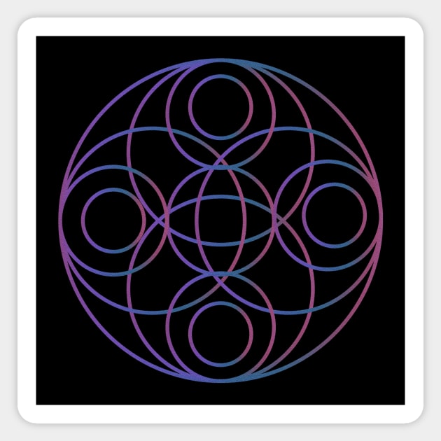 Circle World - Geometric Style Design Sticker by EdifyEra